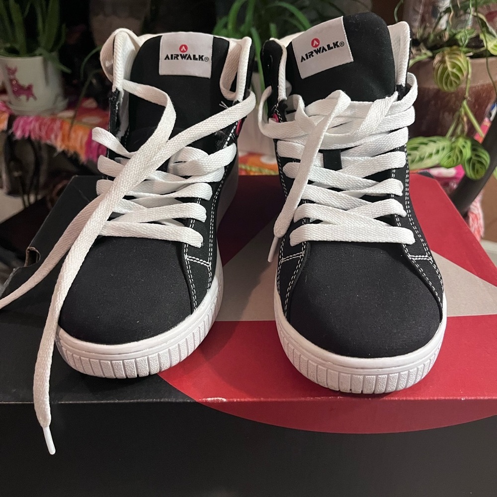 Airwalk Black and White High-Top Sneakers